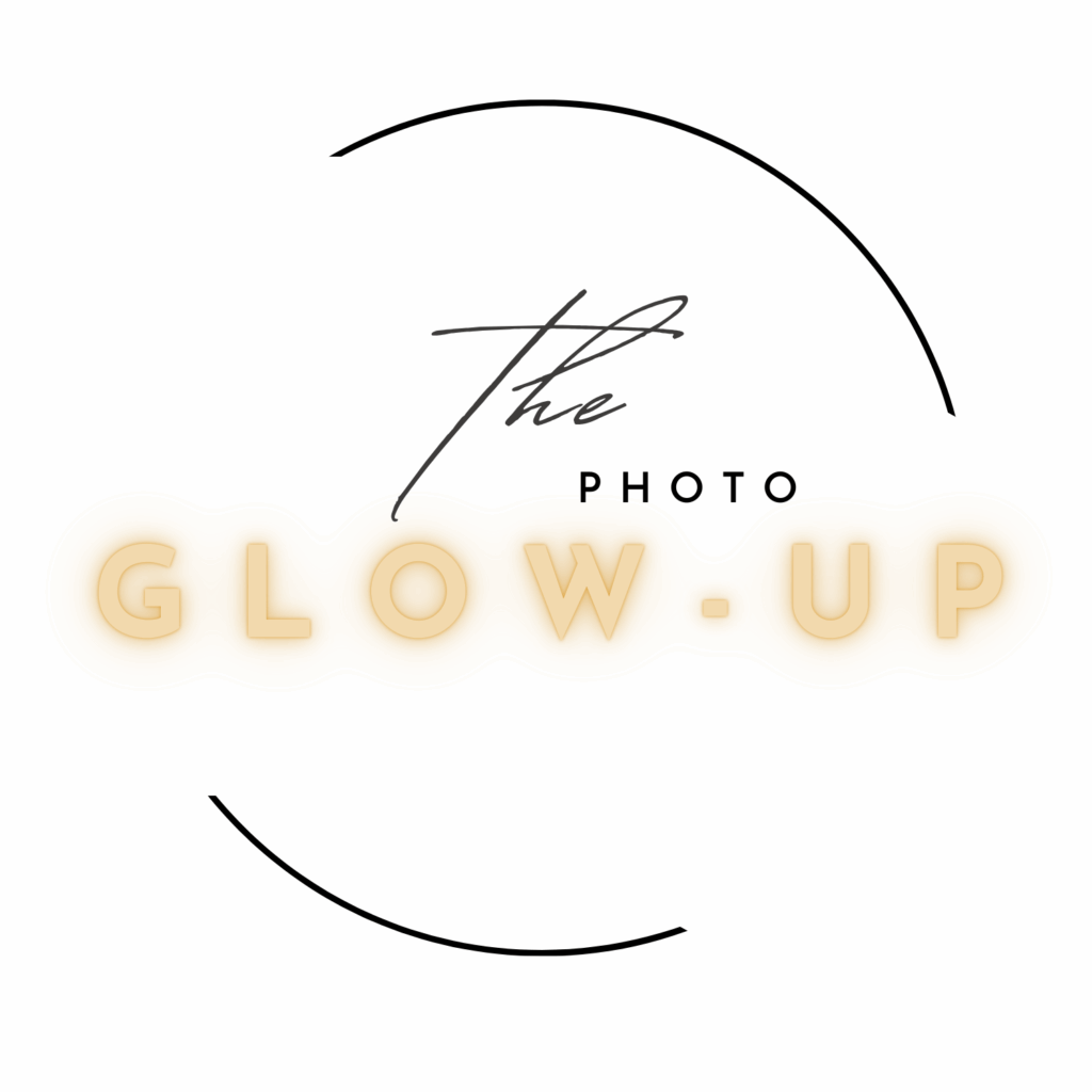 logo for the photography course for moms: The Photo Glow-Up