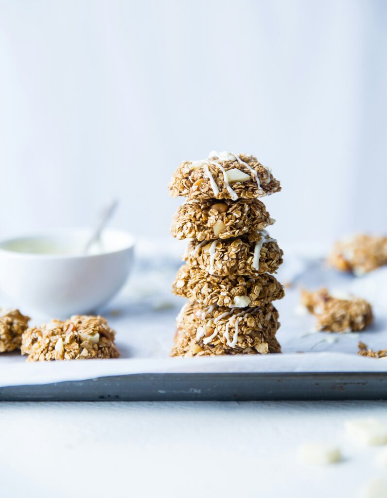 stacked oatmeal cookies to help with new mom's self-care